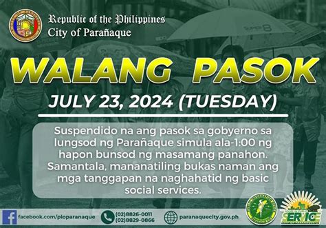 las piñas class suspension today|Las Piñas, Parañaque, Pasay announce class .